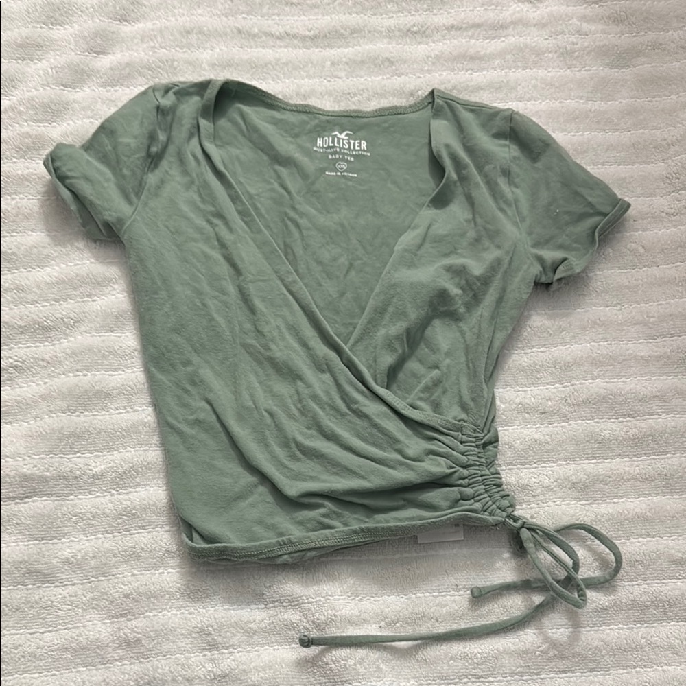 Hollister Green Wrap Top for Women